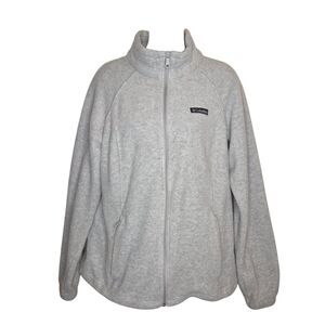 Columbia Benton Springs Women's Large Full Zip Fleece Jacket Grey WL6439 L